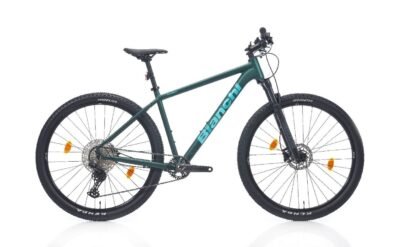 Bianchi Magma Comp 9.S Deore 29 Jant 48 cm Kadro 12 Vites Dağ Bisikleti - Mat Yeşil / Parlak Metalize Celeste
